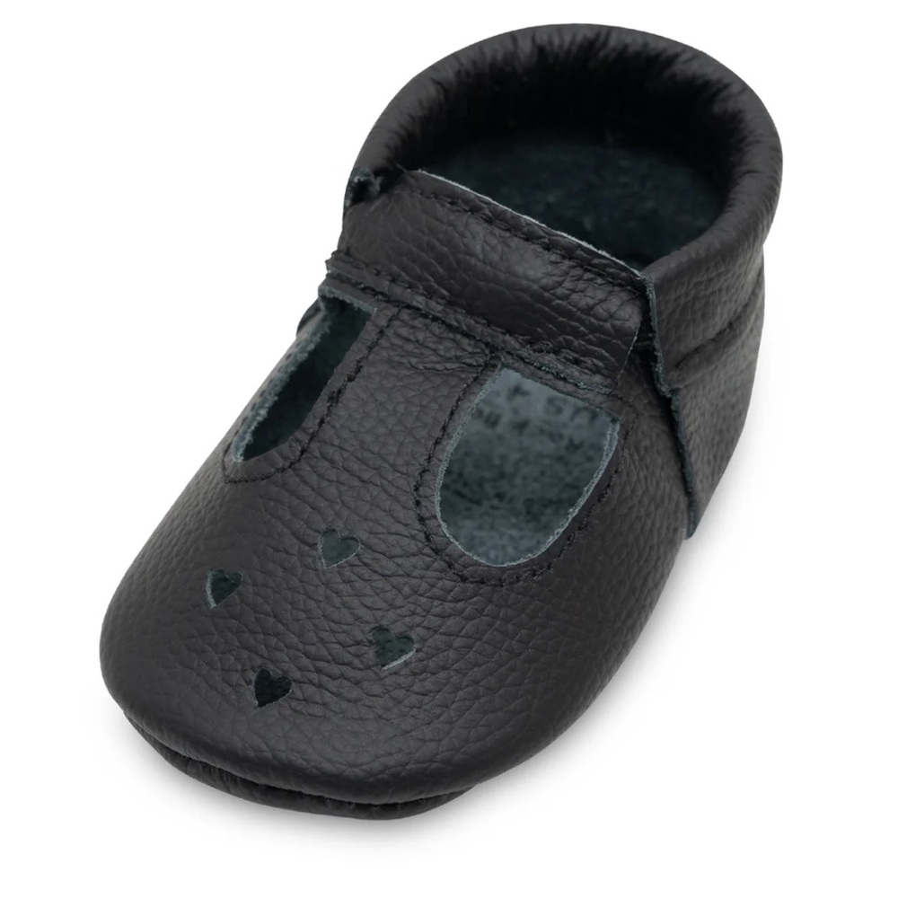 BirdRock Classic Black Leather Baby Walker Mary Jane Shoes